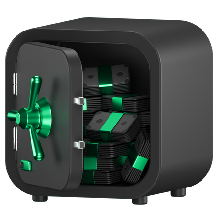 銀行の金庫  3D Icon