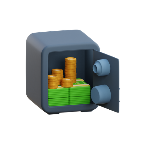 Bank Safe  3D Illustration