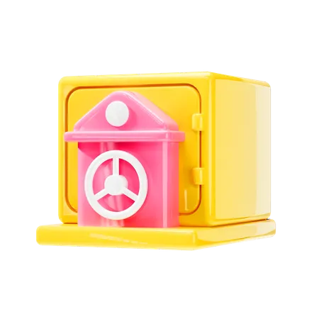 Bank And Safe Box Online Banking 3D Icon