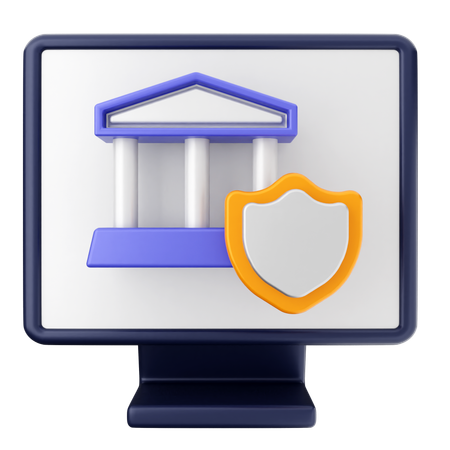 Bank sicher  3D Icon