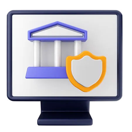 Bank sicher  3D Icon