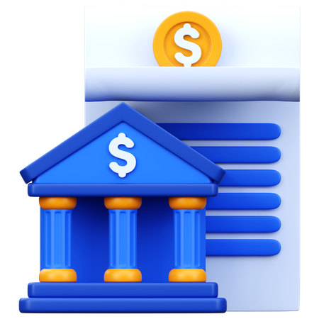 Bank Statement  3D Icon