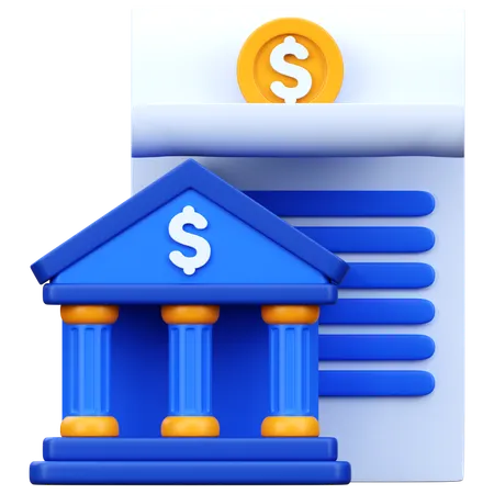 Bank Statement  3D Icon