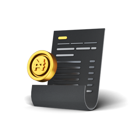 Bank Statement  3D Icon