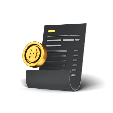 Bank Statement  3D Icon