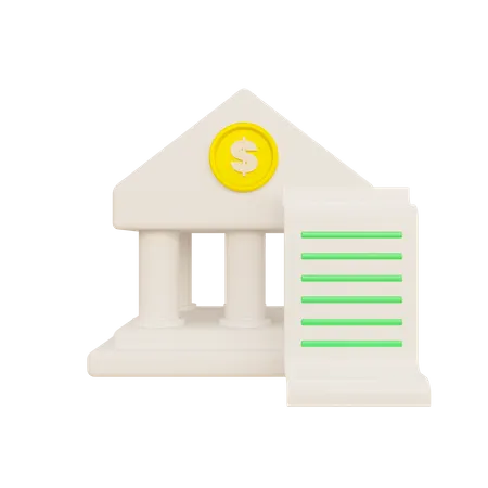 Bank Statement  3D Icon