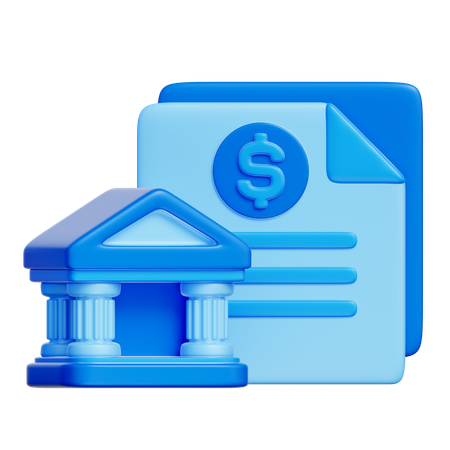 Bank Statement  3D Icon