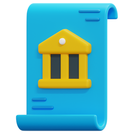 Bank Statement  3D Icon