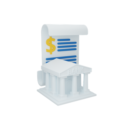 Bank Statement  3D Illustration