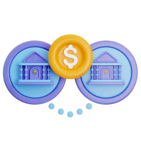 Bank Transfer  3D Icon