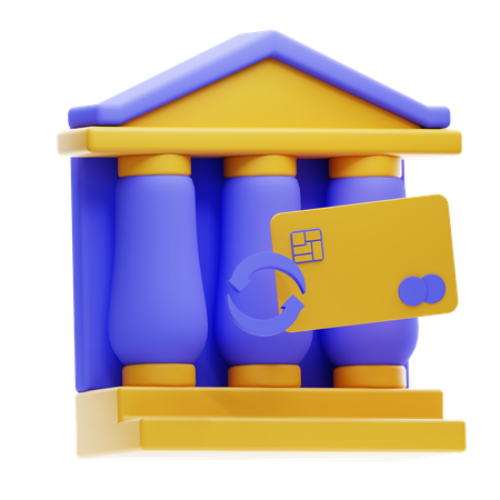 銀行振込  3D Icon