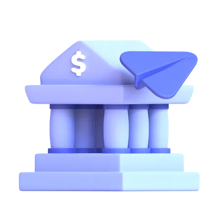 Bank Transfer In 3 D Illustration 3D Icon