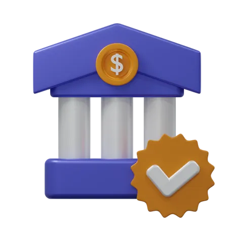 Bank Verification  3D Icon