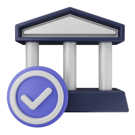 Bank Verification  3D Icon