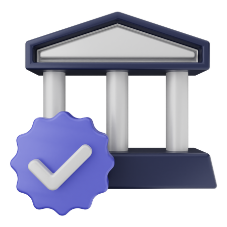 Bank Verification  3D Icon