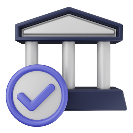 Bank Verification  3D Icon