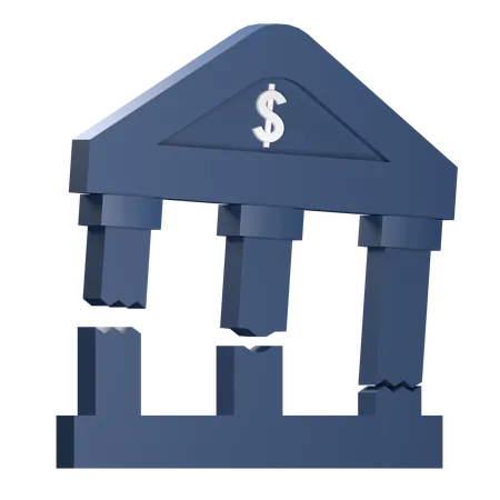 Bankenkollaps  3D Icon