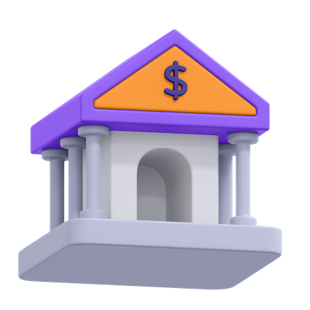 Bankgebäude  3D Icon