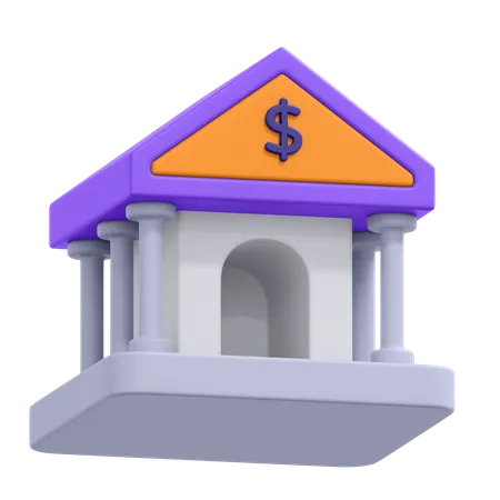 Bankgebäude  3D Icon