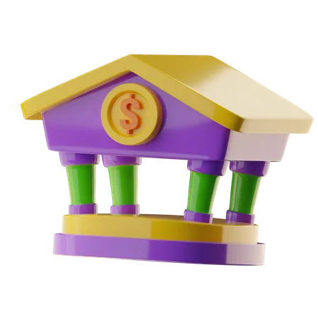 Bankgebäude  3D Icon