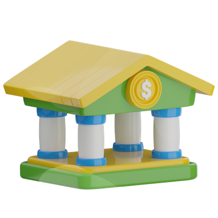 Bankgebäude  3D Icon