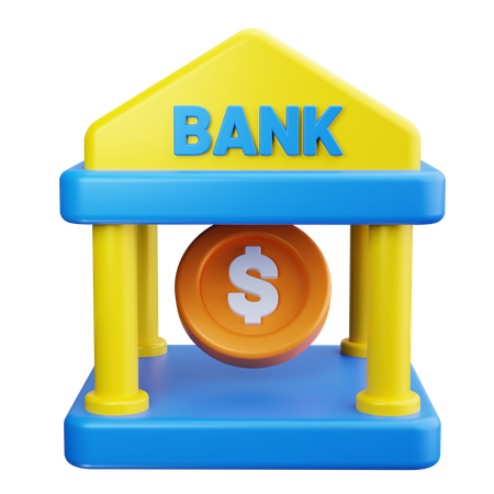 Bankgebäude  3D Icon