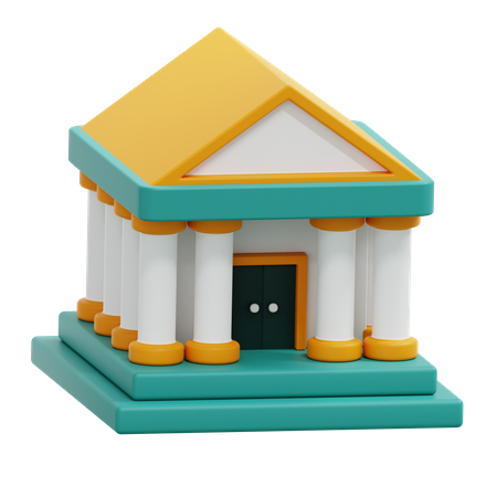 Bankgebäude  3D Icon