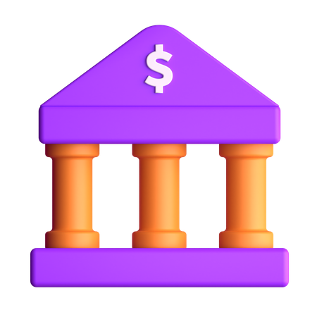 Bankgebäude  3D Icon