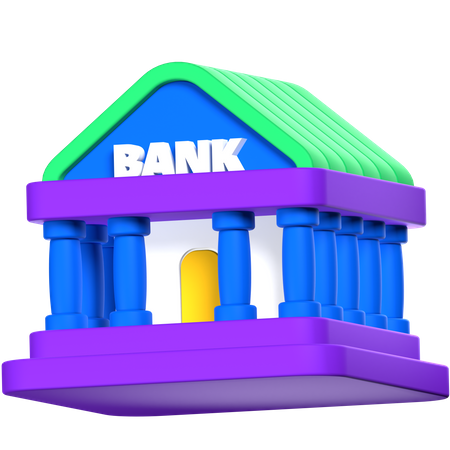 Bankgebäude  3D Icon