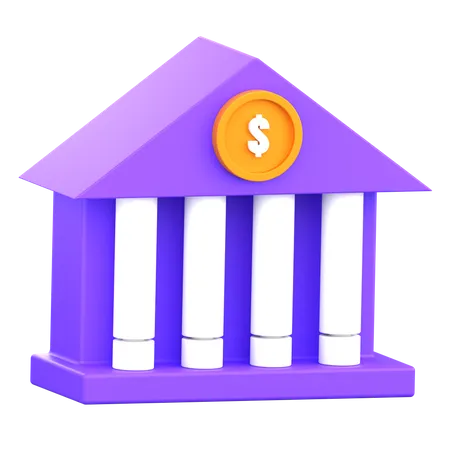 Bankgebäude  3D Icon