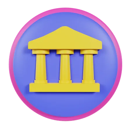 Bankgebäude  3D Icon