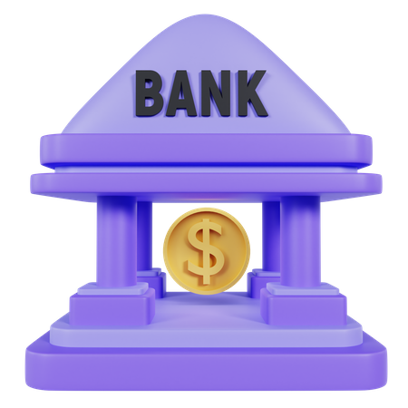 Bankgebäude  3D Icon