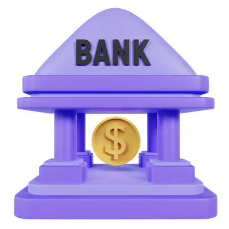 Bankgebäude  3D Icon