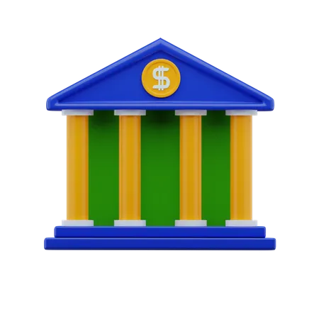 Bankgebäude  3D Icon