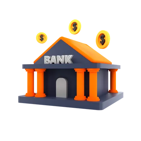 Bankgebäude  3D Icon