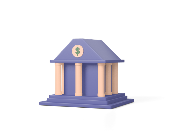 Bankgebäude  3D Icon