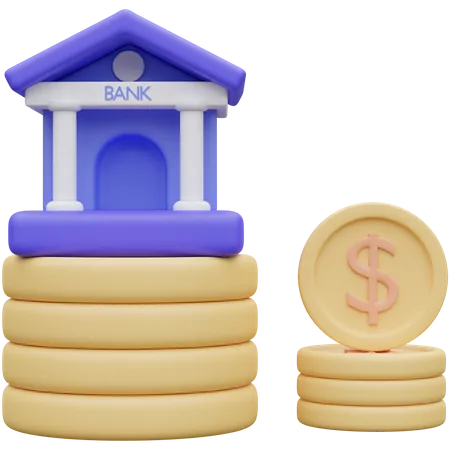 Bankgebäude  3D Icon