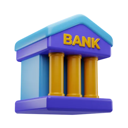 Bankgebäude  3D Icon