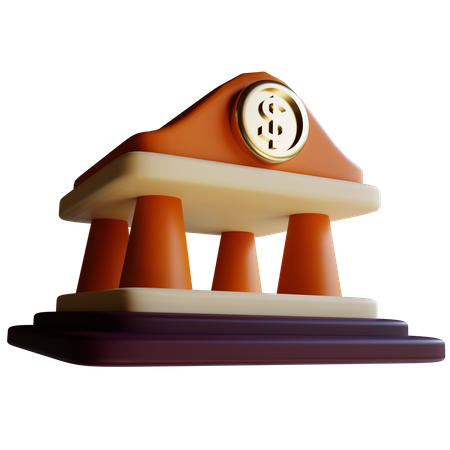 Bankgebäude  3D Icon