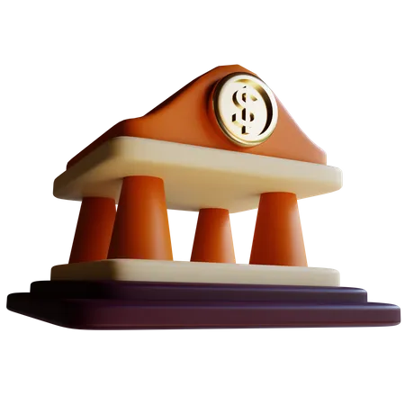 Bankgebäude  3D Icon