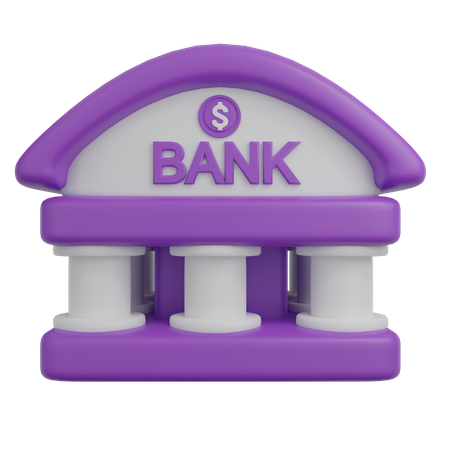 Bankgebäude  3D Icon