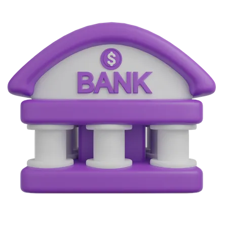 Bankgebäude  3D Icon