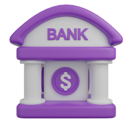 Bankgebäude  3D Icon