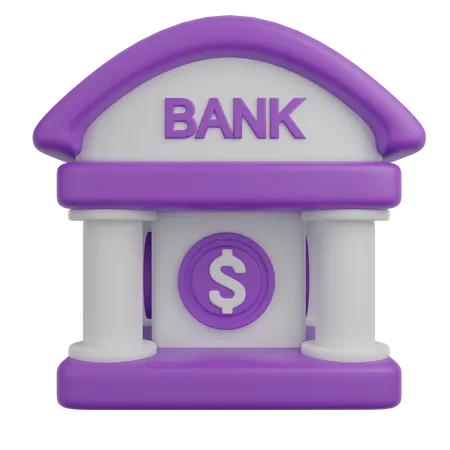 Bankgebäude  3D Icon