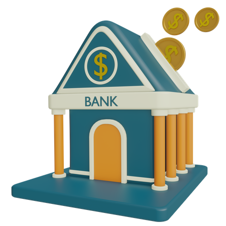 Bankgebäude  3D Icon