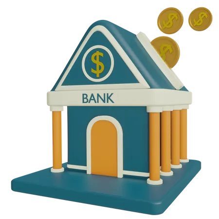 Bankgebäude  3D Icon