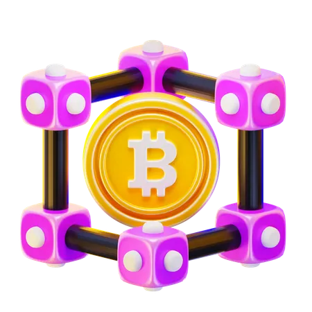 ブロックチェーン  3D Icon