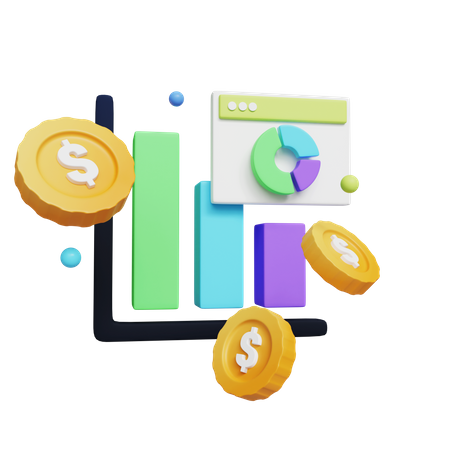 Banking Graphic Chart  3D Icon