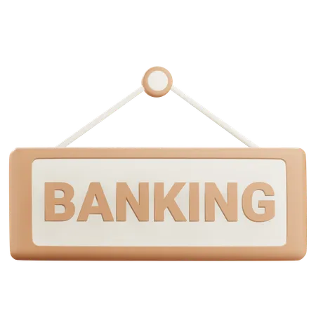 Banking Sign  3D Icon