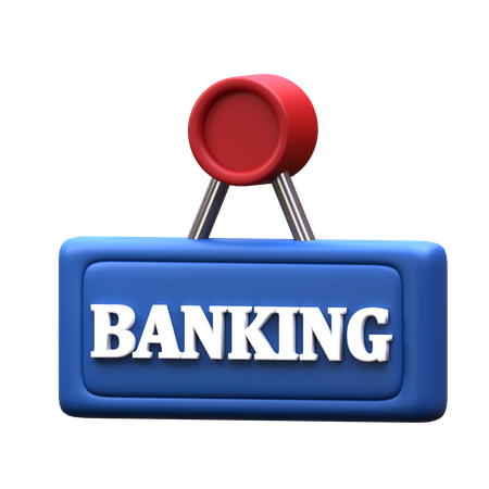 Banking Sign  3D Icon